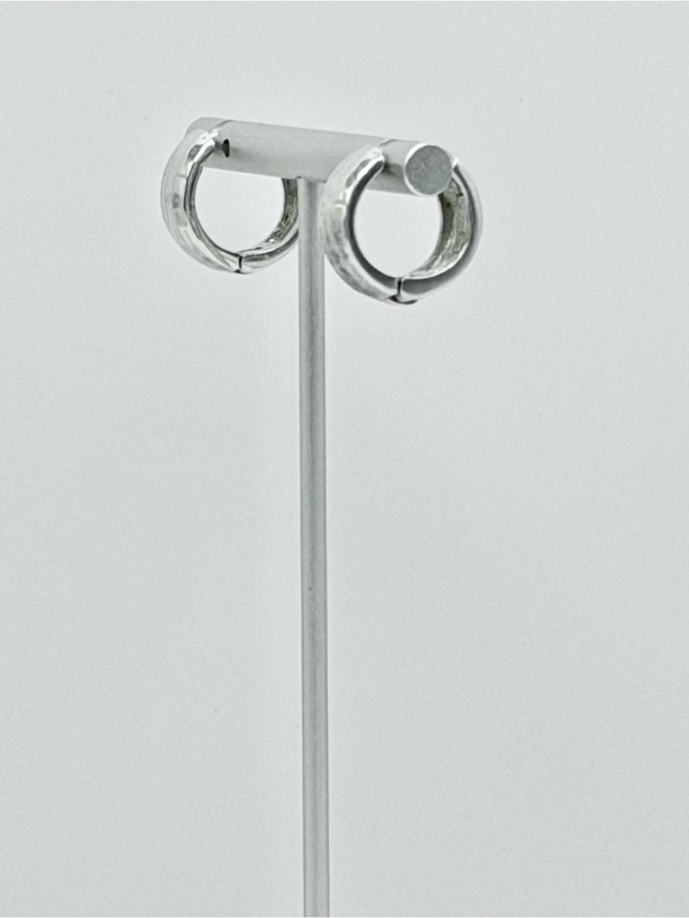 Silpada Hammered Sterling Silver Huggies - Hinged Hidden Clasp Hoop Earrings - Picture 2 of 13